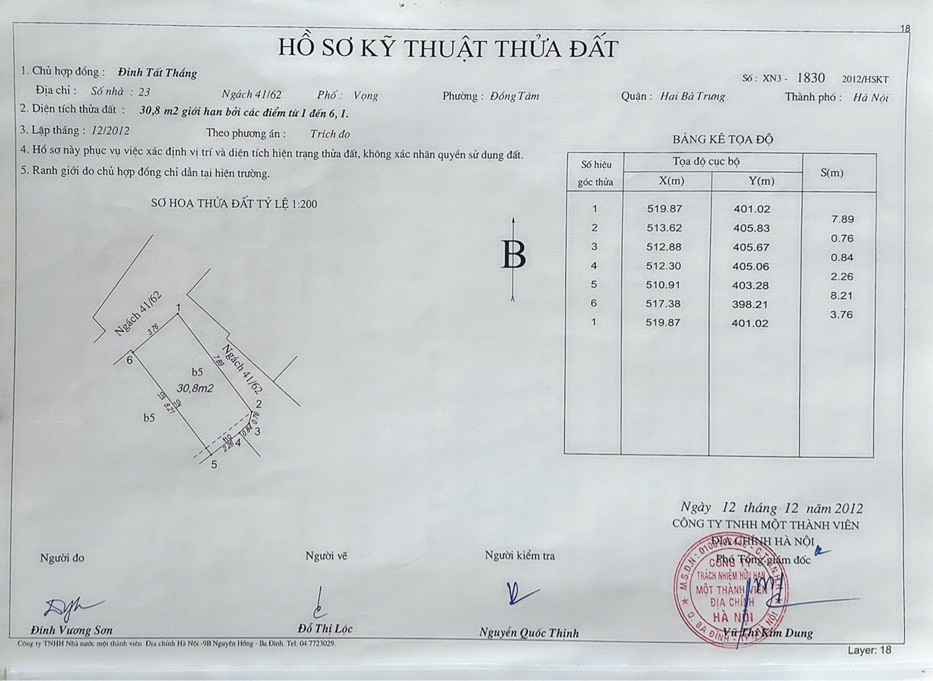 Bán nhà Vọng - diện tích 30m2 5 tầng - Lô góc 3 mặt thoáng - giá 9,6 tỷ