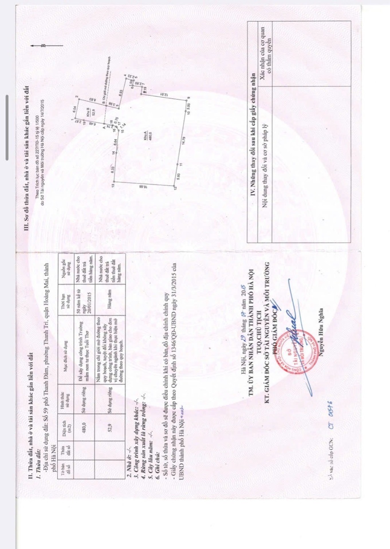 Bán nhà Thanh Đàm - diện tích 533m2 4 tầng - Trường Mầm Non - giá 35 tỷ