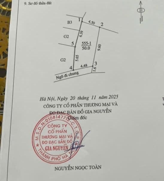 Bán nhà Nam Dư - diện tích 50m2 0 tầng - Hàng hiếm gần ô tô - giá 2,5 tỷ