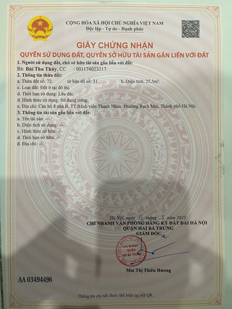 Bán nhà Hồng Mai - diện tích 25m2 5 tầng - Nhà mới full nội thất - giá 8,19 tỷ