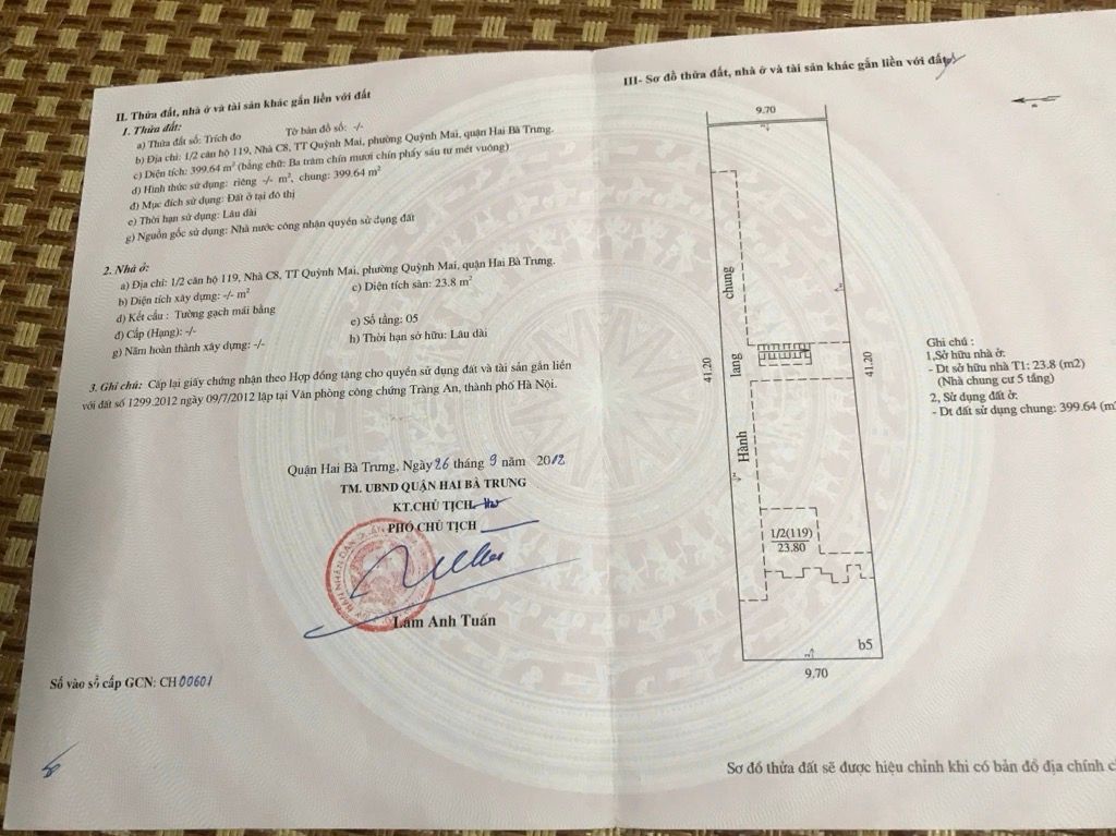 Bán nhà Quỳnh Mai - diện tích 60m2 1 tầng - Mặt phố vỉa hè kinh doanh sầm uất - giá 5,8 tỷ