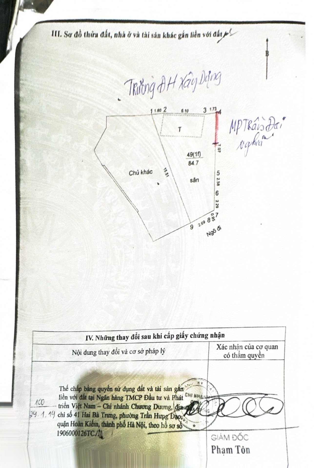 Bán nhà Trần Đại Nghĩa - diện tích 199m2 6 tầng - 3 mặt thoáng - giá 108 tỷ