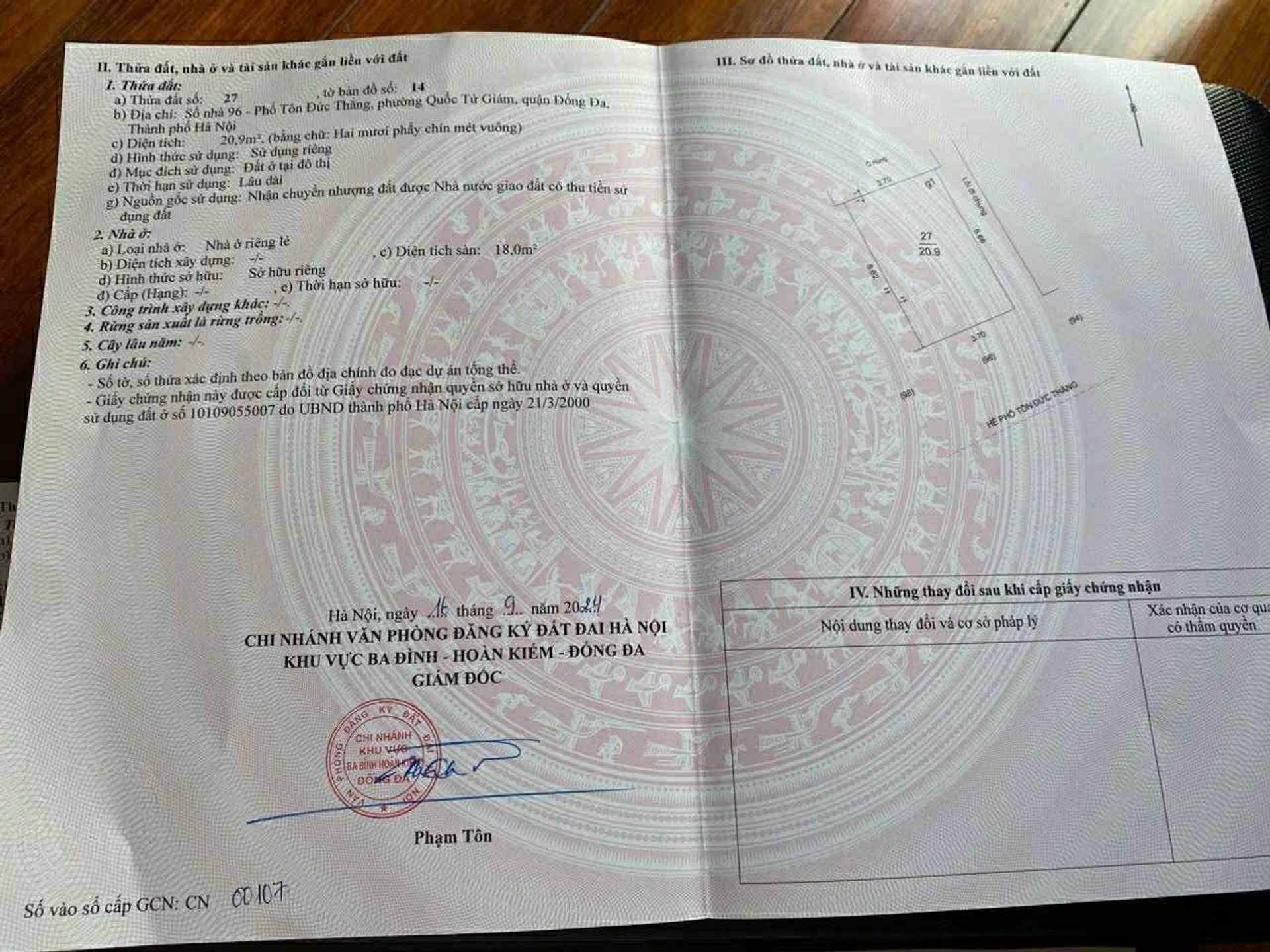 Bán nhà Tôn Đức Thắng - diện tích 41.4m2 2 tầng - MẶT PHỐ KINH DOANH - giá 31,2 tỷ