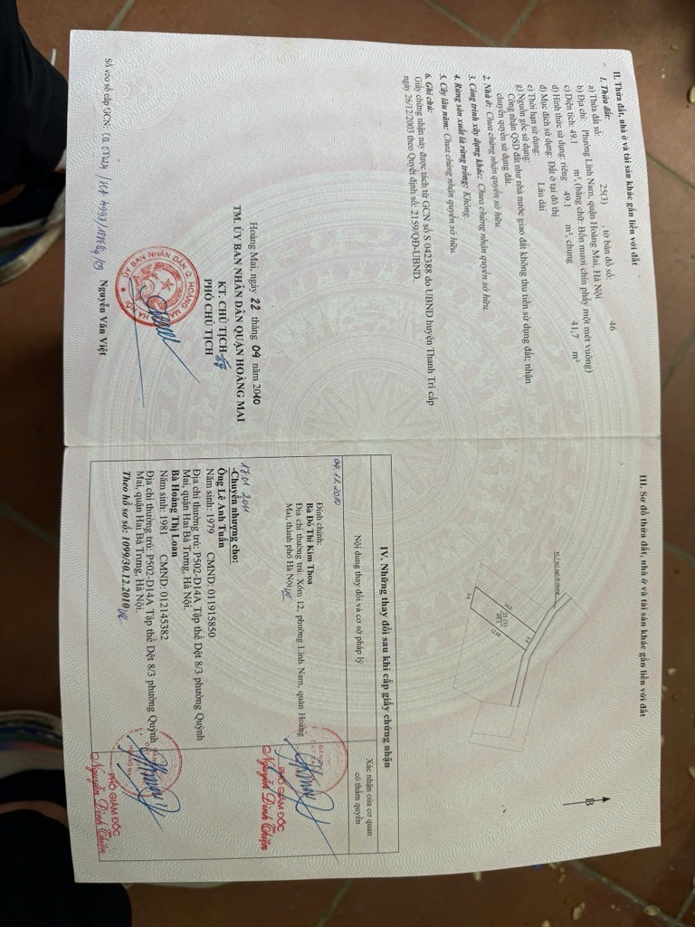 Bán nhà Thuý Lĩnh - diện tích 49m2 5 tầng - Nhà đẹp hiếm có - giá 11,8 tỷ