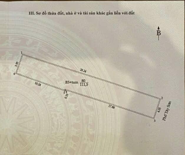 Bán nhà Tây Sơn - diện tích 120m2 6 tầng - Thang máy, cho thuê 90 triệu/tháng - giá 59 tỷ