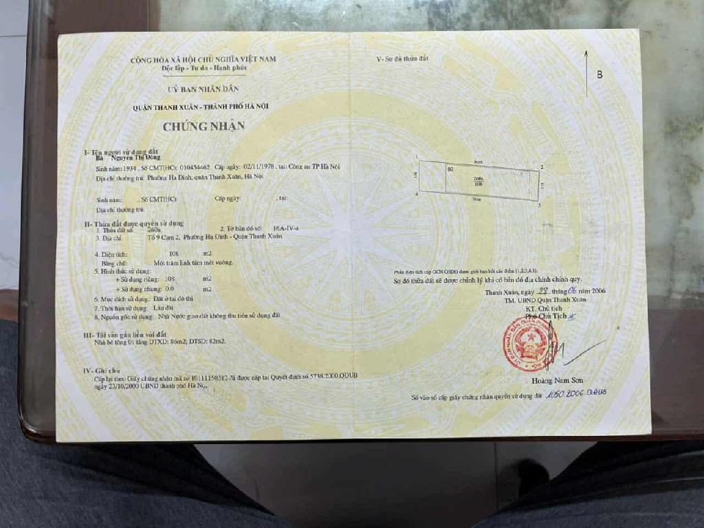 Bán nhà Khương Đình - diện tích 112m2 1 tầng - Chỉ có 1 mặt tiền - giá 50 tỷ