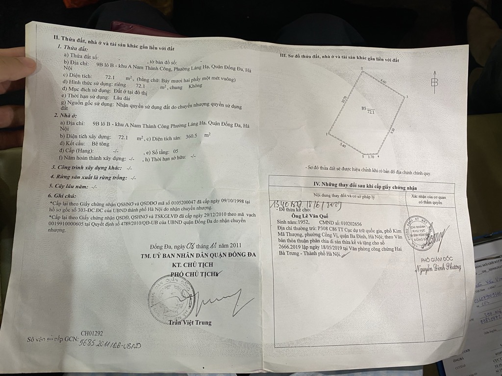 Bán nhà Huỳnh Thúc Kháng - diện tích 72m2 7 tầng - Lô góc 2 mặt thoáng - giá 60 tỷ