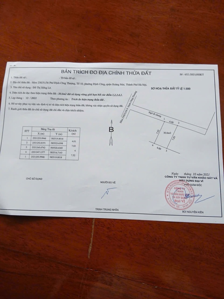 Bán nhà Định Công Thượng - diện tích 30m2 2 tầng - Ô tô tránh - giá 2,55 tỷ