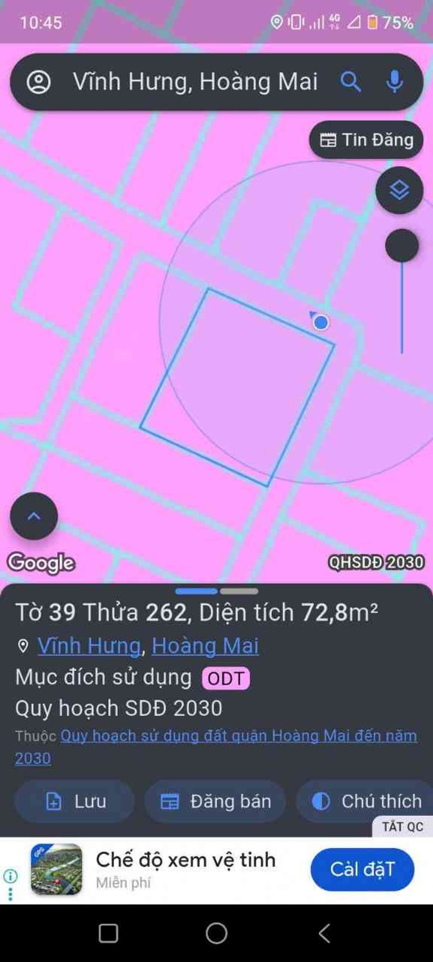 Bán nhà Lĩnh Nam - diện tích 72m2 1 tầng - Nhà cấp 4, lô góc - giá 4,98 tỷ