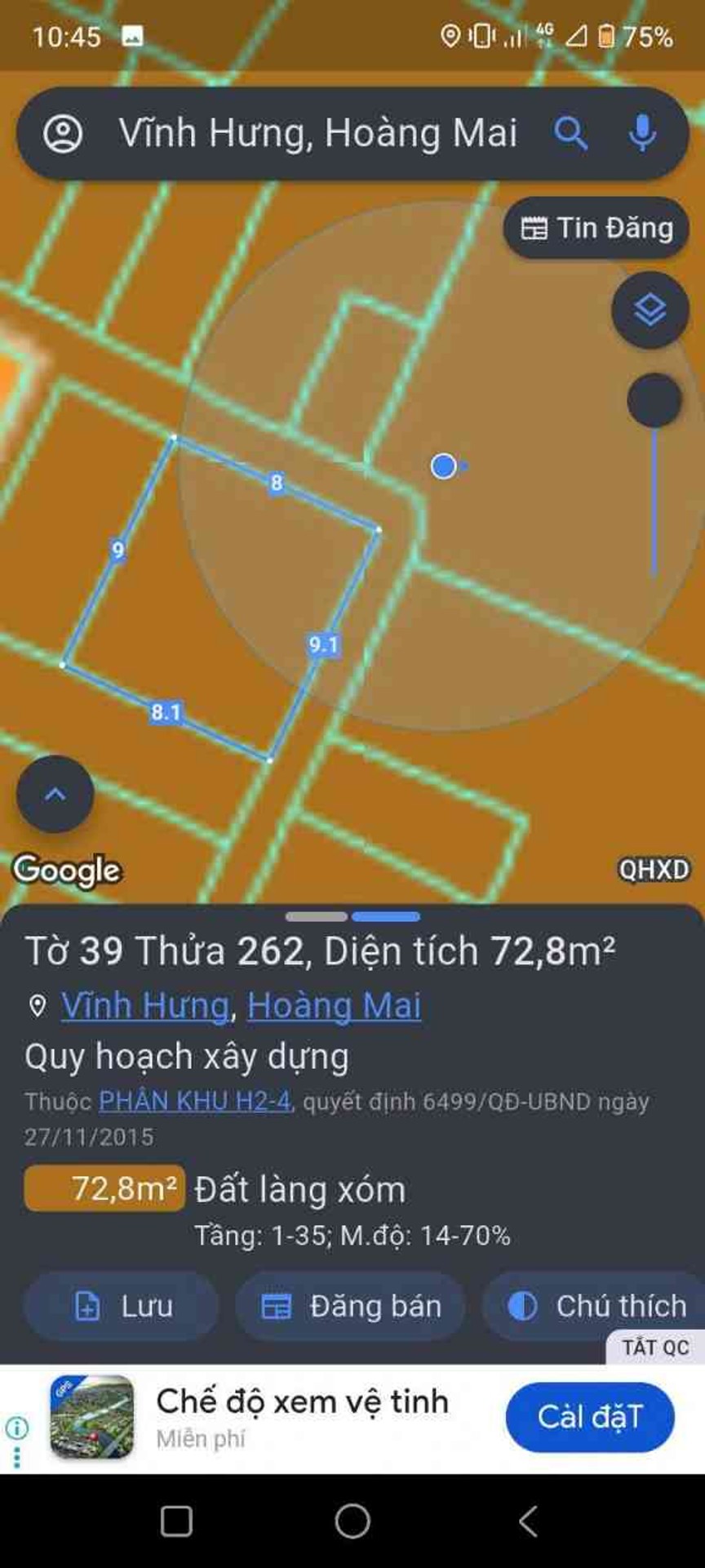 Bán nhà Lĩnh Nam - diện tích 72m2 1 tầng - Nhà cấp 4, lô góc - giá 4,98 tỷ