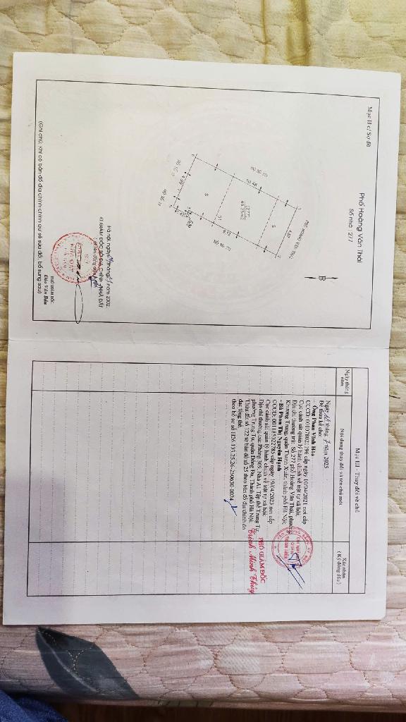 Bán nhà Hoàng Văn Thái - diện tích 55m2 3 tầng - Mặt phố kinh doanh sầm uất - giá 28,5 tỷ
