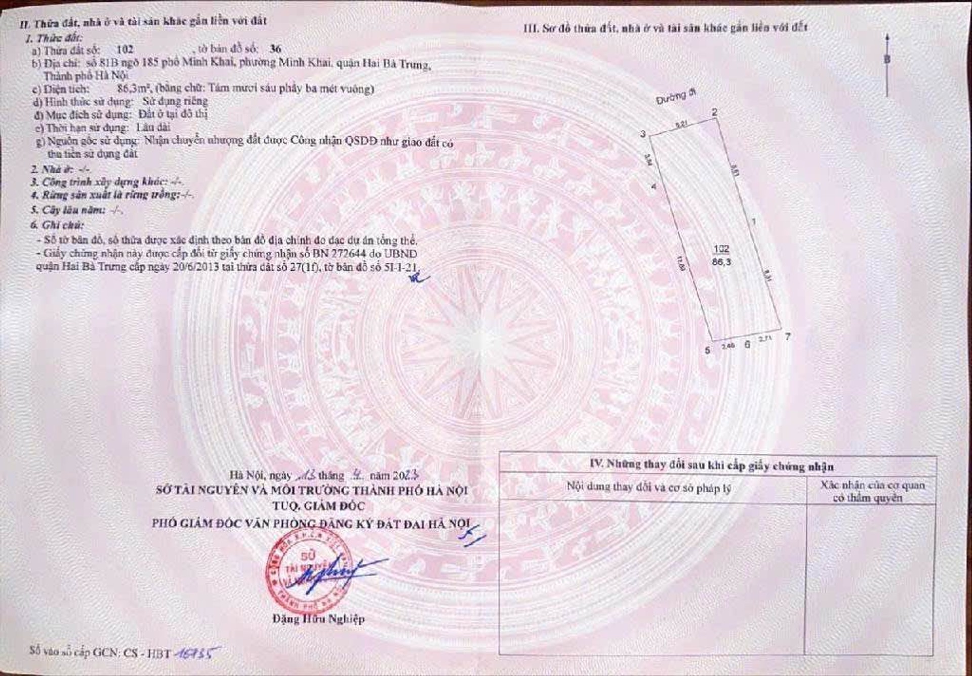 Bán nhà Minh Khai - diện tích 86m2 6 tầng - Ngõ 2 - 2.5m - giá 25,5 tỷ