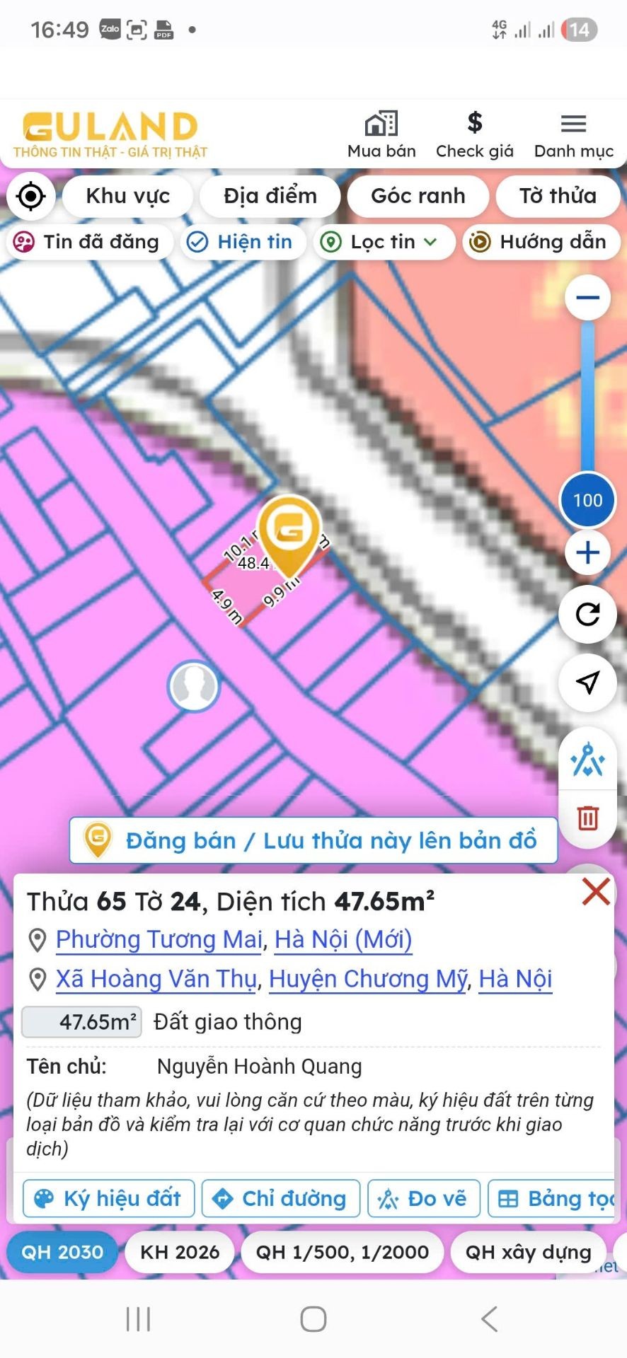 Bán nhà Hoàng Mai - diện tích 47m2 3 tầng - Mặt phố kinh doanh cực sầm uất - giá 13,2 tỷ