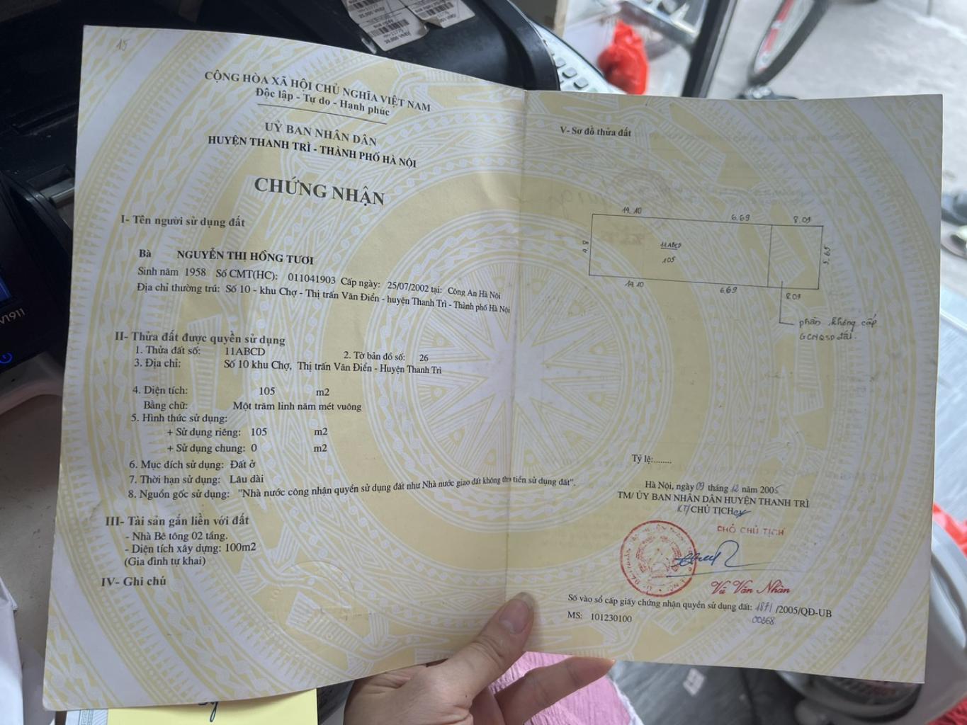 Bán nhà Ngọc Hồi - diện tích 105m2 2 tầng - ô tô tránh - giá 25 tỷ