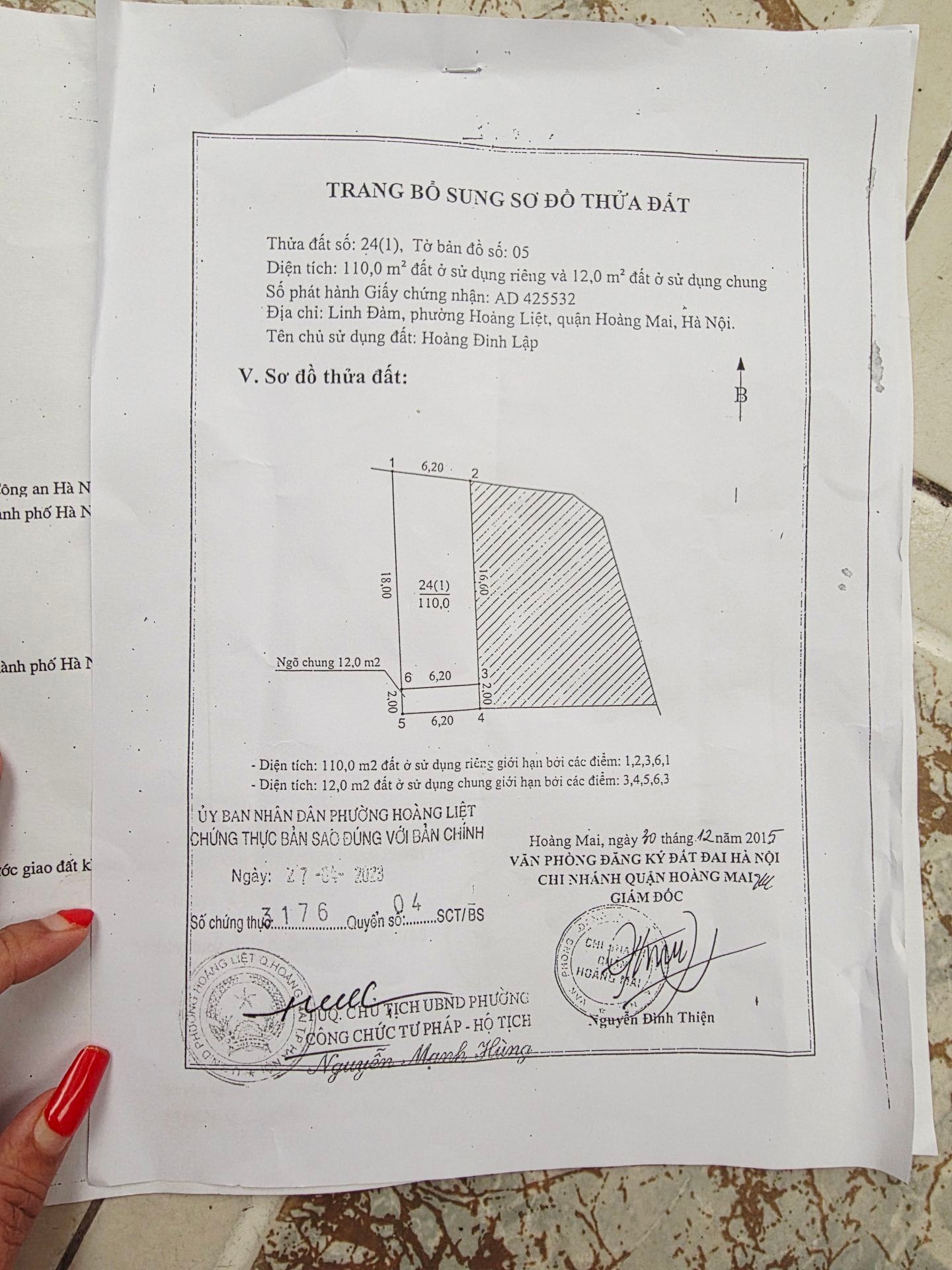 Bán nhà Hoàng Liệt - diện tích 110m2 3 tầng - Ngõ ô tô - giá 26,4 tỷ