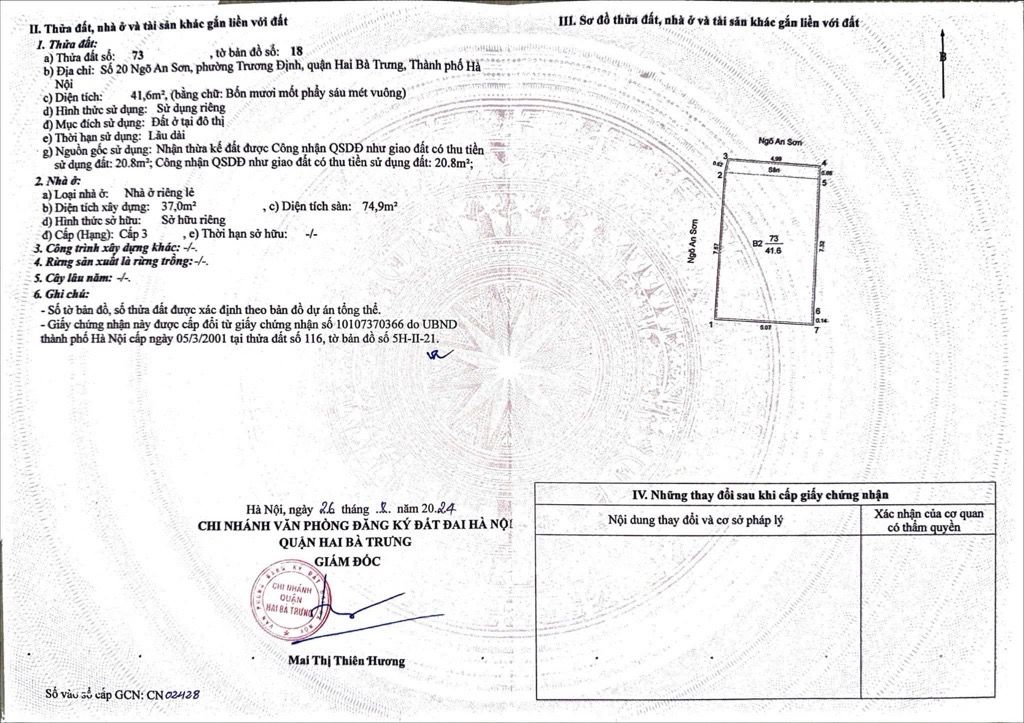 Bán nhà Hai Bà Trưng - diện tích 42m2 6 tầng - Lô góc, thang máy - giá 15,2 tỷ
