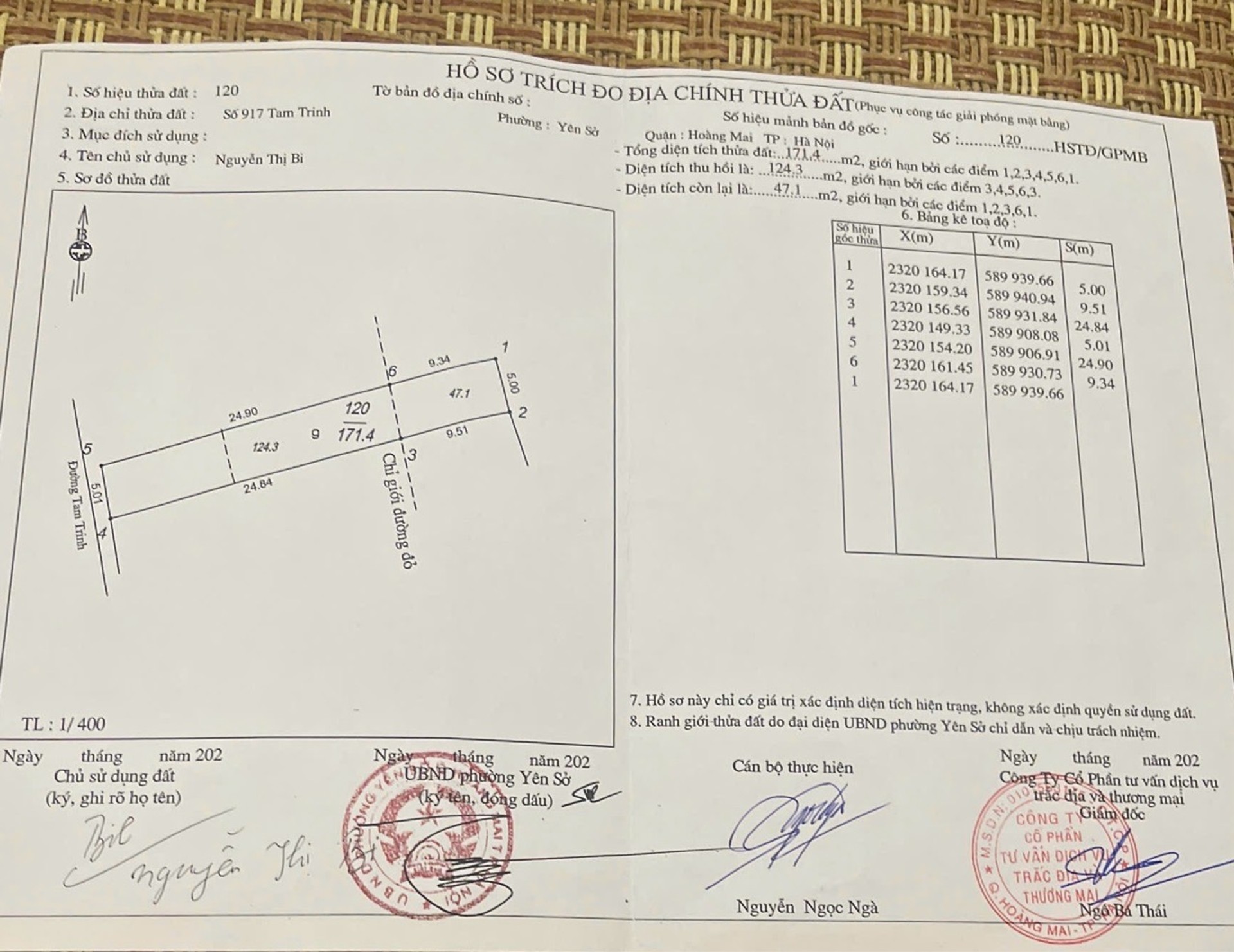 Bán nhà Tam Trinh - diện tích 51m2 1 tầng - Mặt phố - giá 12,5 tỷ