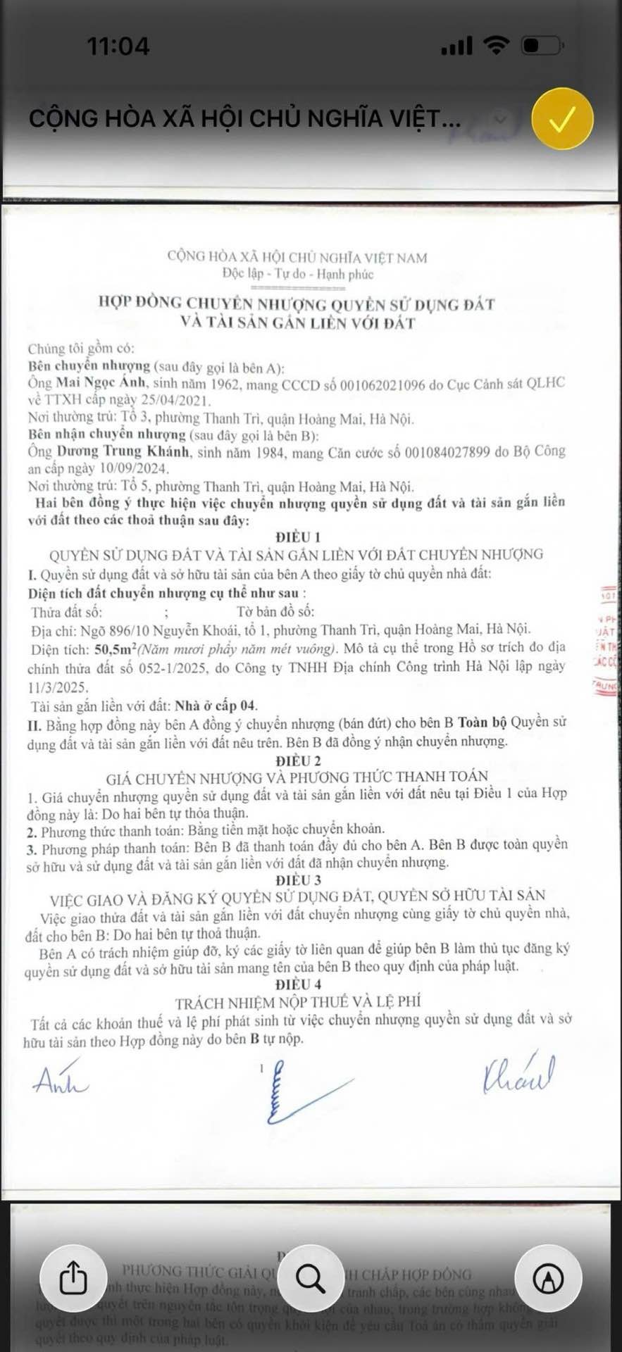Bán nhà Đê Nguyễn Khoái - diện tích 51m2 1 tầng - Lô góc - giá 2,35 tỷ