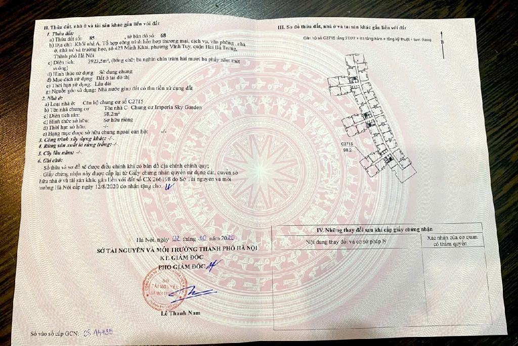 Bán nhà Minh Khai - diện tích 98m2 1 tầng - Căn góc 3 ngủ - giá 10,8 tỷ