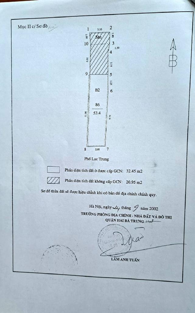 Bán nhà Lạc Trung - diện tích 48m2 3 tầng - Vị trí đẹp nhất phố - giá 33 tỷ