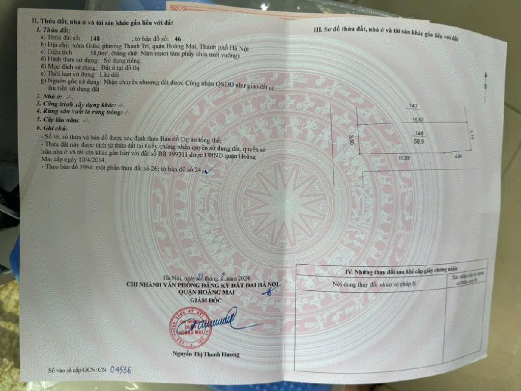 Bán nhà Ngũ Nhạc - diện tích 58m2 5 tầng - Ô tô tránh - giá 17 tỷ