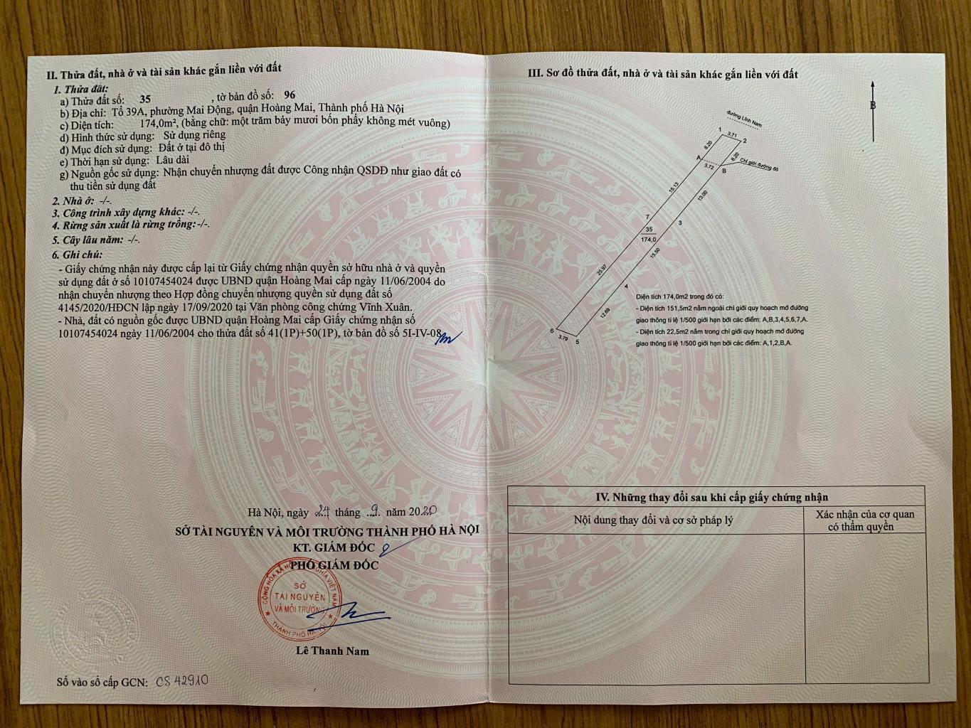 Bán nhà Lĩnh Nam - diện tích 174m2 1 tầng - ô tô tránh - giá 38,5 tỷ