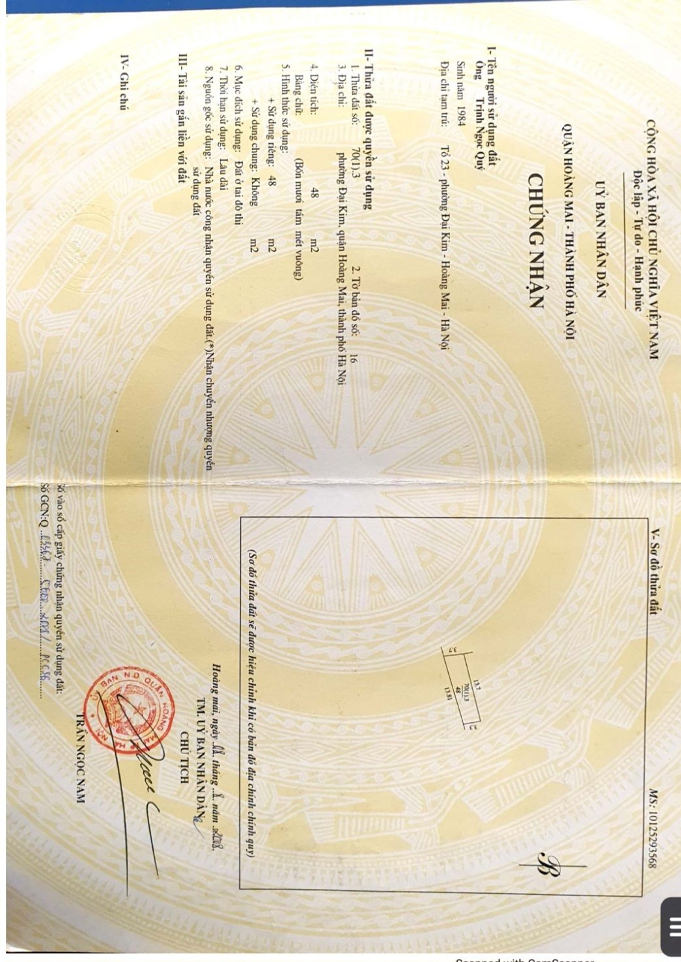 Bán nhà Kim Giang - diện tích 57m2 4 tầng - Ô tô đỗ cửa - giá 12,9 tỷ