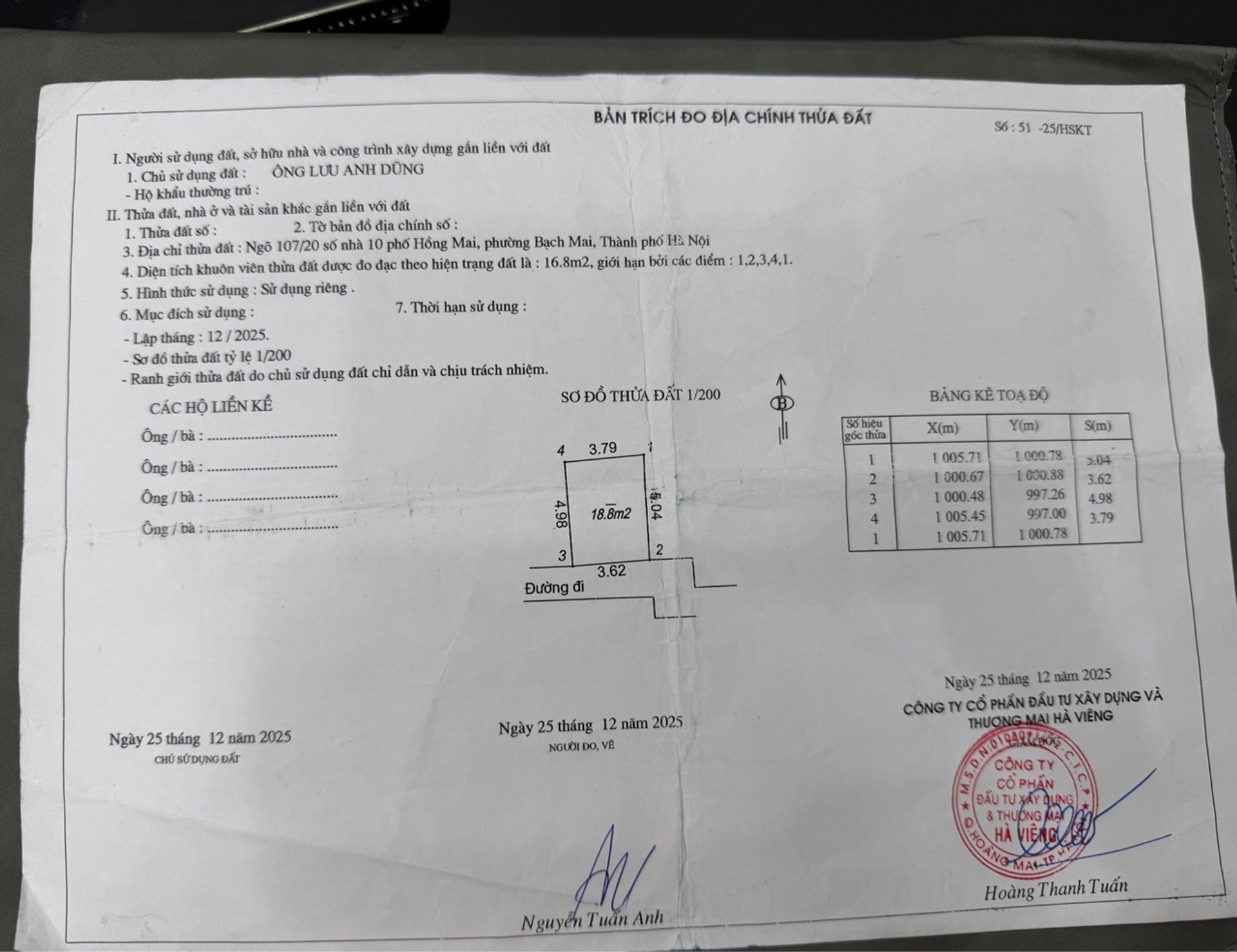 Bán nhà Hồng Mai - diện tích 19m2 4 tầng - gần ô tô - giá 3,7 tỷ