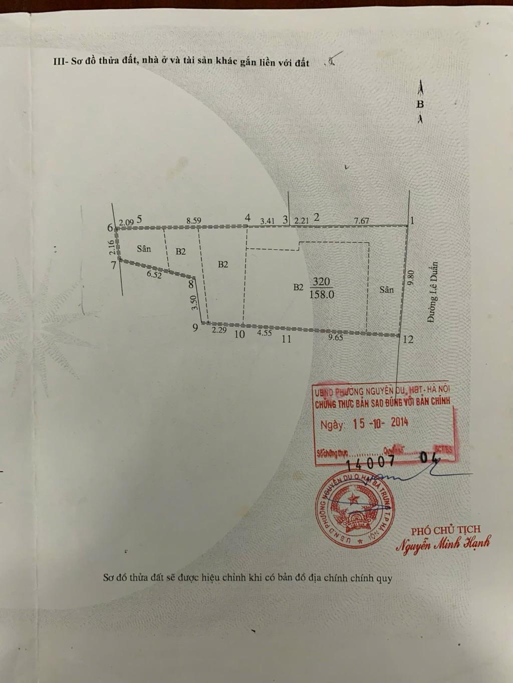 Bán nhà Lê Duẩn - diện tích 158m2 3 tầng - Mặt tiền 10m - giá Nhỉnh 63 tỷ