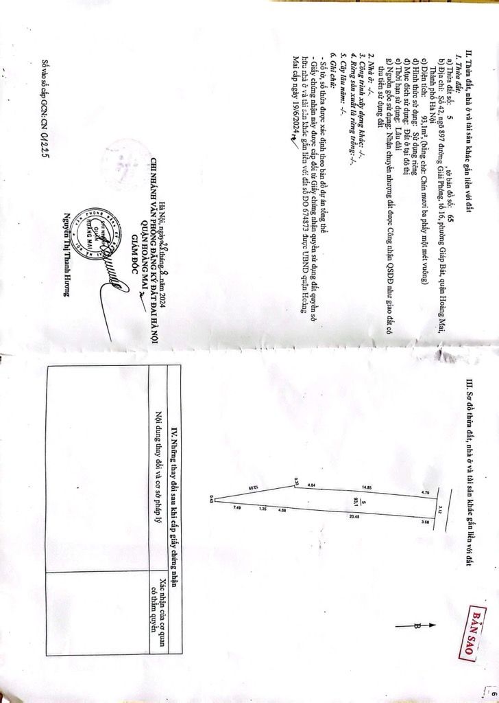 Bán nhà Giải Phóng - diện tích 93m2 0 tầng - Đất hiếm còn sót lại - giá 28 tỷ