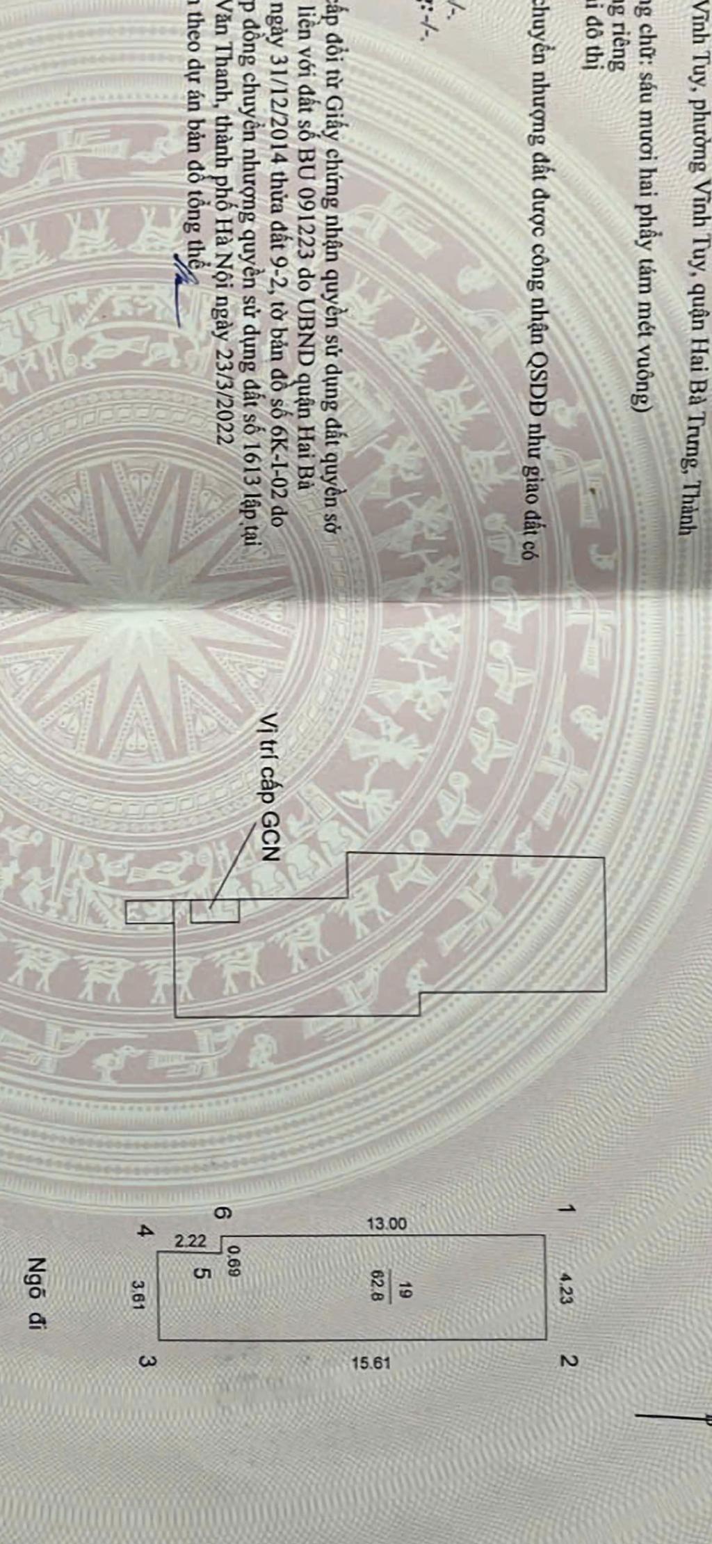 Bán nhà Vĩnh Tuy - diện tích 63m2 7 tầng - Lô góc 2 mặt thoáng - giá 29,9 tỷ