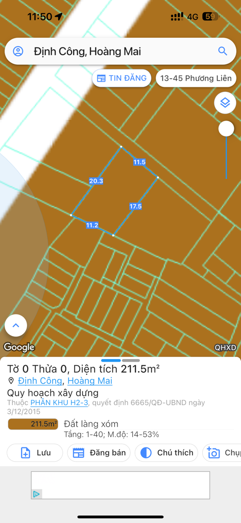Bán nhà Định Công Thượng - diện tích 100m2 2 tầng - Ô tô đỗ cửa - giá 20,5 tỷ