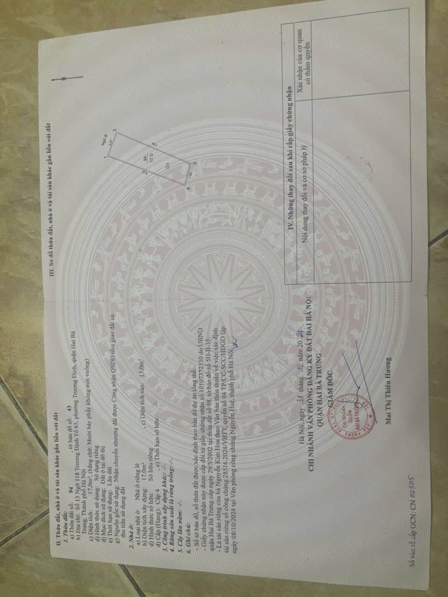 Bán nhà Hai Bà Trưng - diện tích 17m2 5 tầng - Ngõ thông - giá 5,6 tỷ