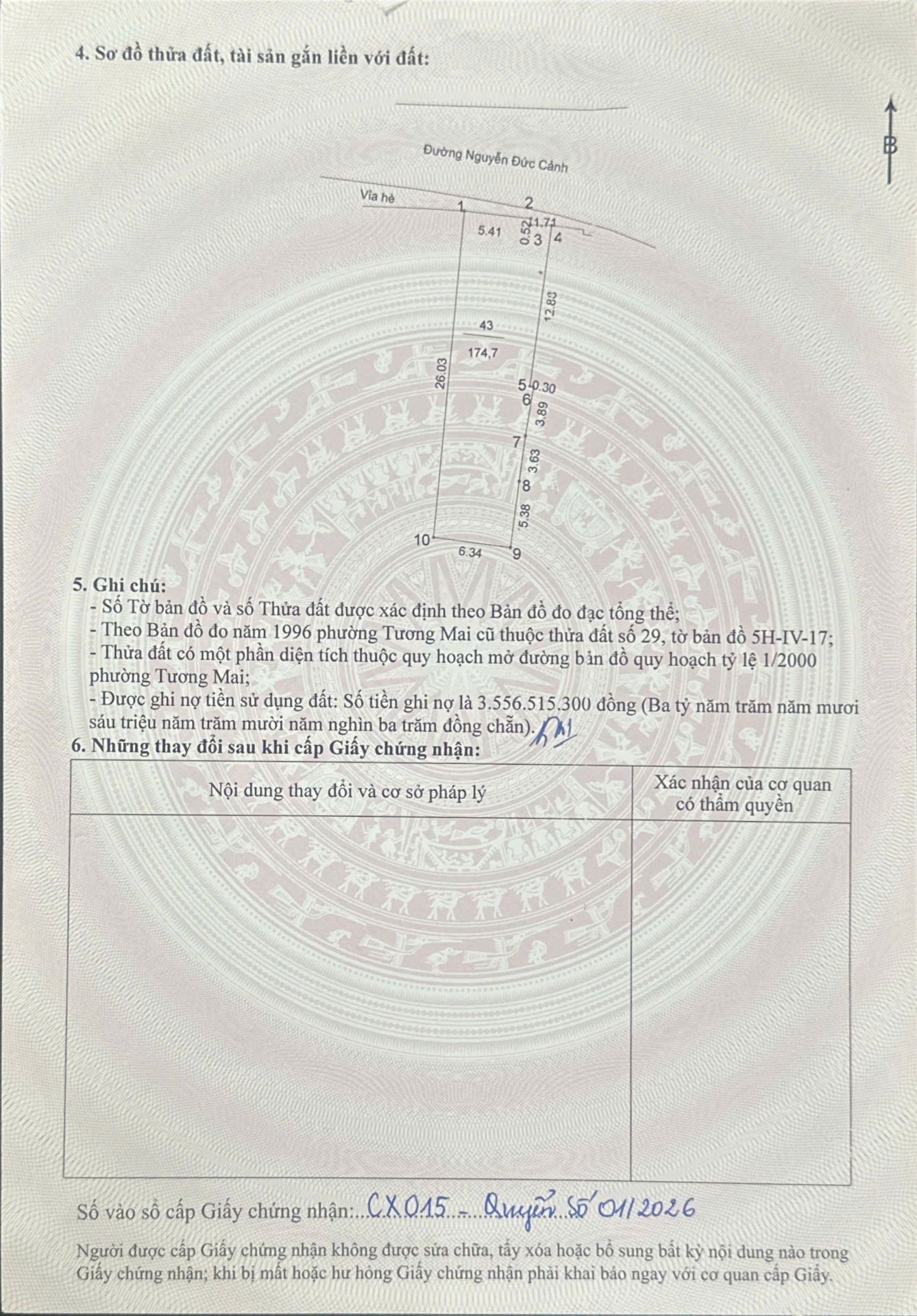 Bán nhà Nguyễn Đức Cảnh - diện tích 190m2 1 tầng - ô tô tránh - giá 79 tỷ