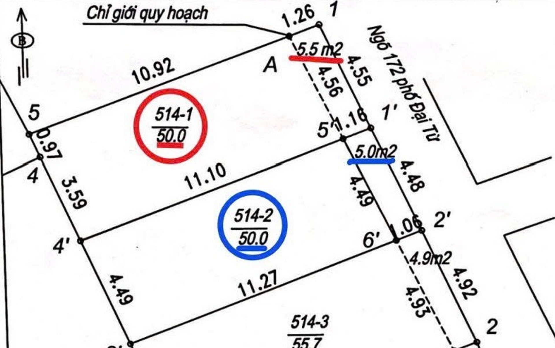 Bán nhà Đại Từ - diện tích 110m2 0 tầng - Mặt ngõ, 50m ra phố - giá 23,8 tỷ