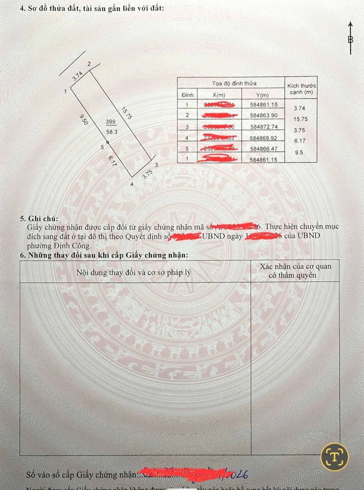 Bán nhà Kim Giang - diện tích 58m2 1 tầng - Đất đẹp nở hậu - giá 11,85 tỷ