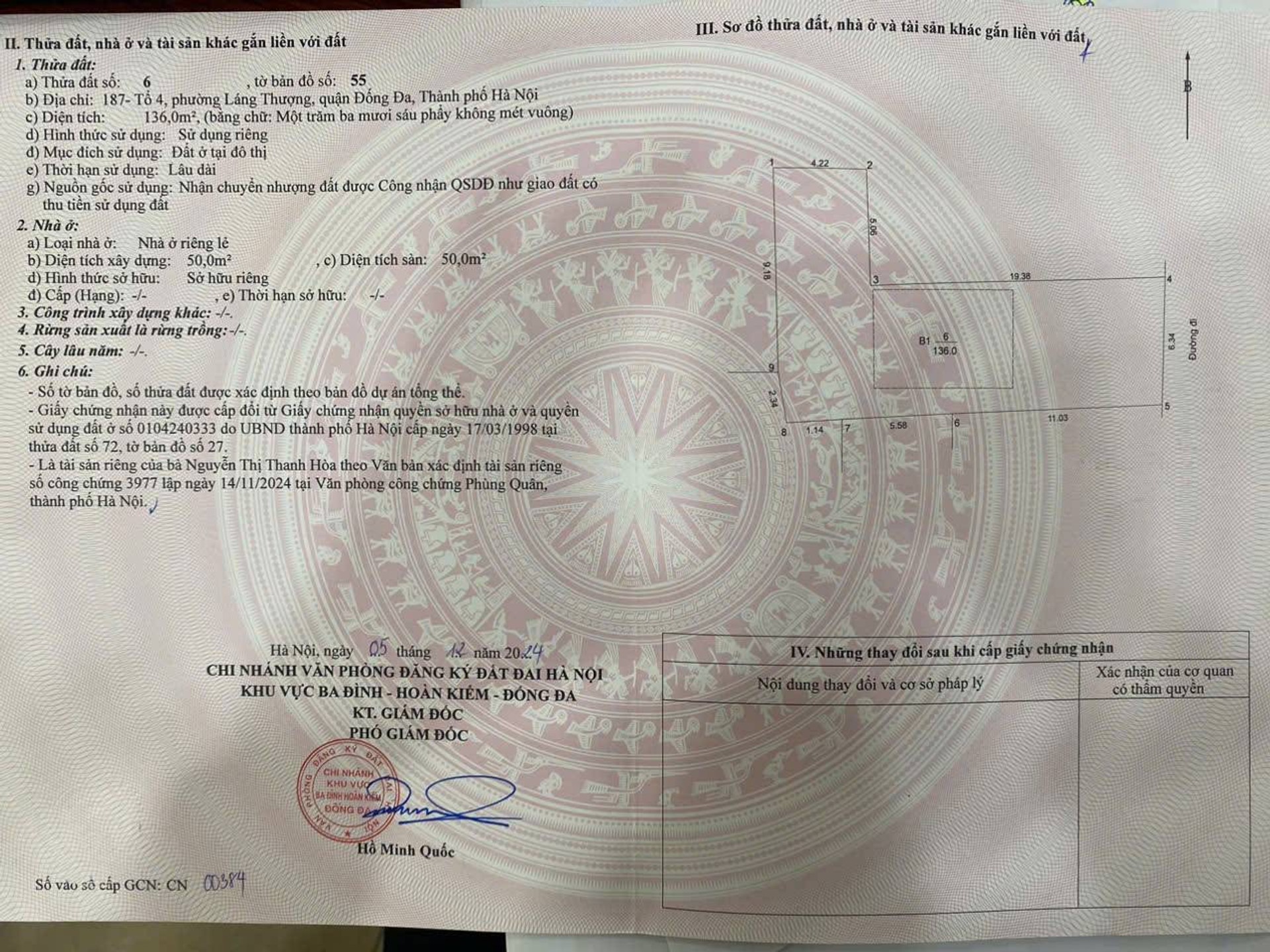 Bán nhà Chùa Láng - diện tích 136m2 7 tầng - Ngõ 1 ô tô - giá 41,5 tỷ