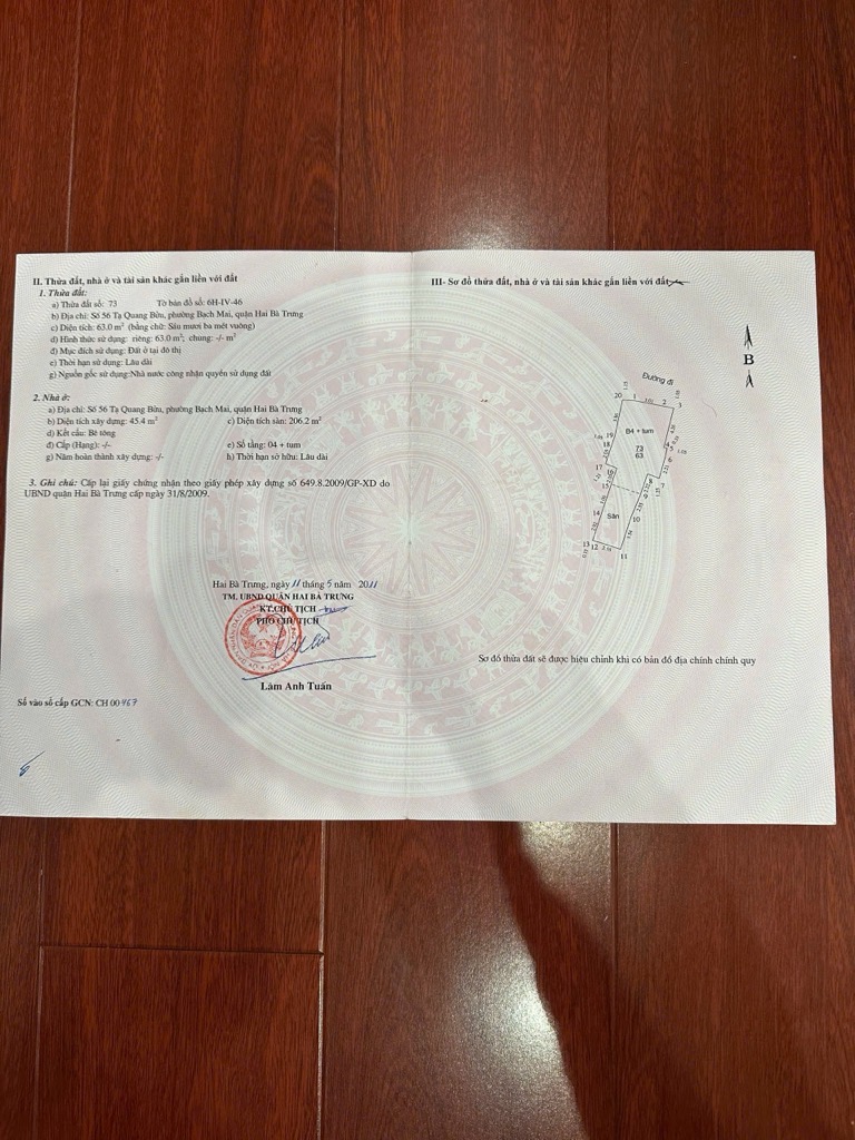 Bán nhà Tạ Quang Bửu - diện tích 63m2 6 tầng - Ô tô tránh - giá 58,8 tỷ