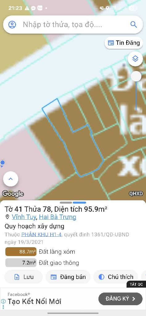 Bán nhà Vĩnh Tuy - diện tích 91m2 2 tầng - bán đất tặng nhà - giá 20,5 tỷ