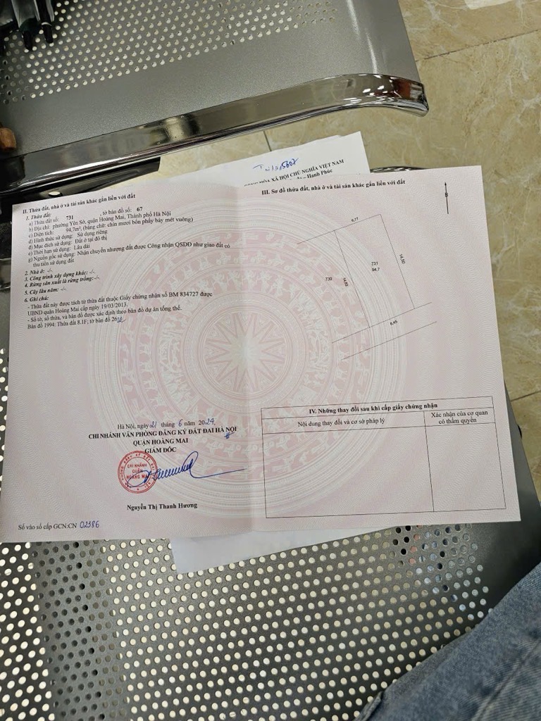 Bán nhà Tam Trinh - diện tích 95m2 7 tầng - Ô TÔ TRÁNH THÔNG - giá 27,9 tỷ