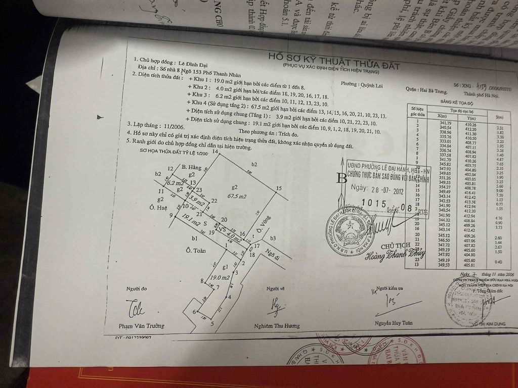 Bán nhà Thanh Nhàn - diện tích 19m2 1 tầng - Mặt ngõ thông - giá 2 tỷ