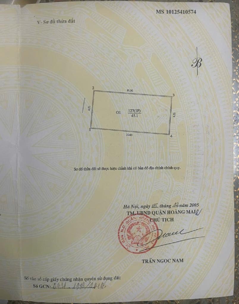 Bán nhà Nguyễn Đức Cảnh - diện tích 45m2 0 tầng - đất vuông vắn không lỗi phong thủy - giá 6,25 tỷ