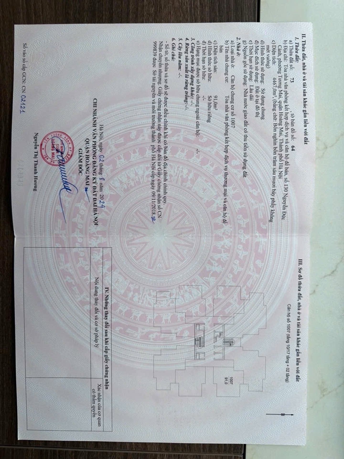 Bán nhà Nguyễn Đức Cảnh - diện tích 91m2 1 tầng - Lô góc - giá 7,1 tỷ