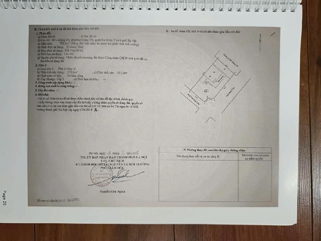Bán nhà Giảng Võ - diện tích 2237m2 30 tầng - Lô góc 3 mặt thoáng - giá 5,5 tỷ