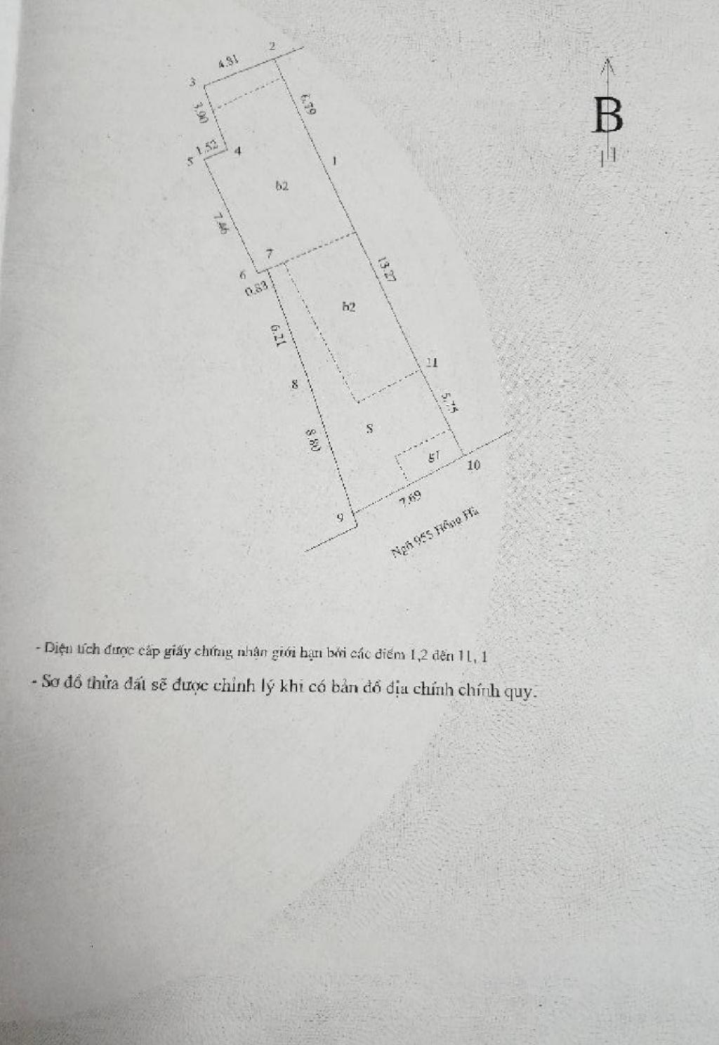 Bán nhà Hồng Hà - diện tích 170m2 3 tầng - Mặt ngõ thông - giá 35 tỷ