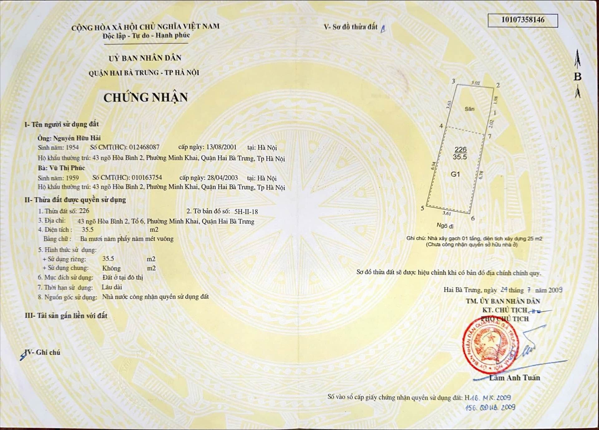Bán nhà Hai Bà Trưng - diện tích 36m2 5 tầng - Nhà mới đẹp, thang máy - giá 12,8 tỷ