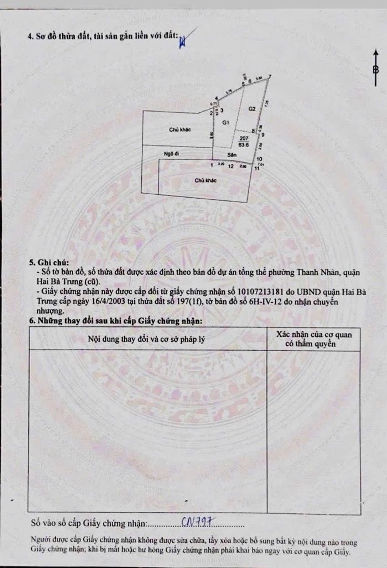 Bán nhà Võ Thị Sáu - diện tích 65m2 3 tầng - Ngõ thông sang Bạch Mai - giá 13,2 tỷ