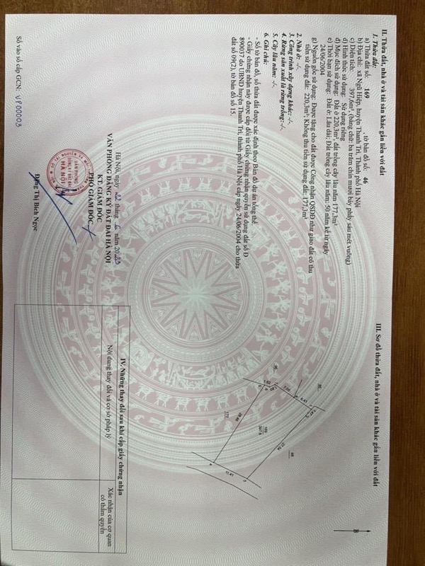 Bán nhà Ngõ 2 ô tô tránh - diện tích 397.6m2 0 tầng - Chỉ có 1 mặt tiền - giá 32 tỷ