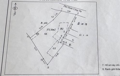 Bán nhà Định Công Hạ - diện tích 371m2 3 tầng - mặt phố kinh doanh đa dạng - giá 19,8 tỷ