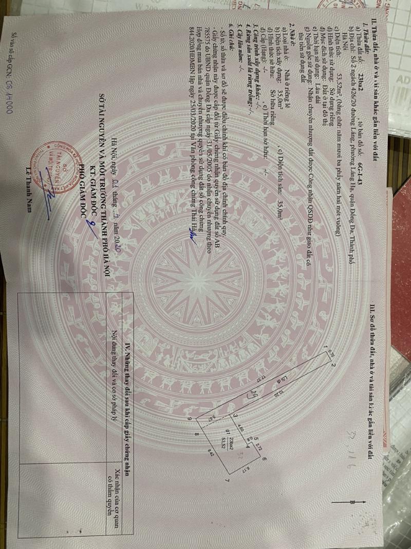 Bán nhà Đường Láng - diện tích 110m2 8 tầng - thang máy - giá 36 tỷ